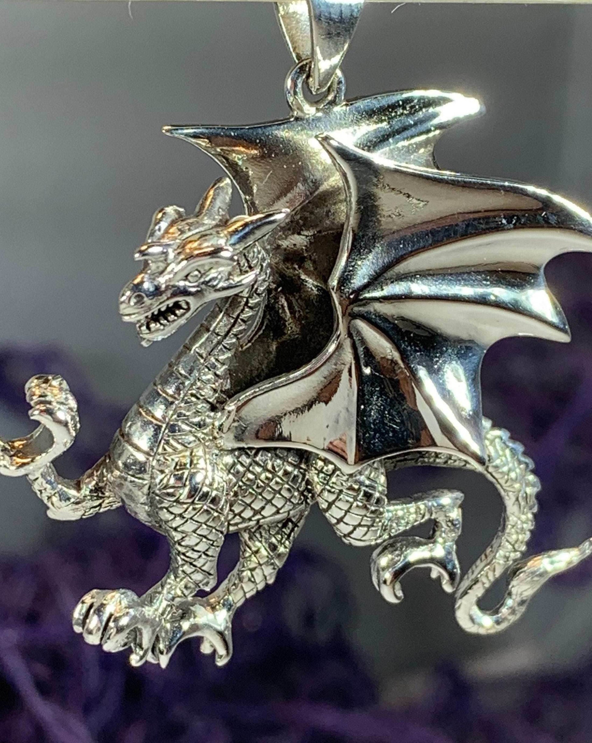 Gothic Dragon Necklace - 18