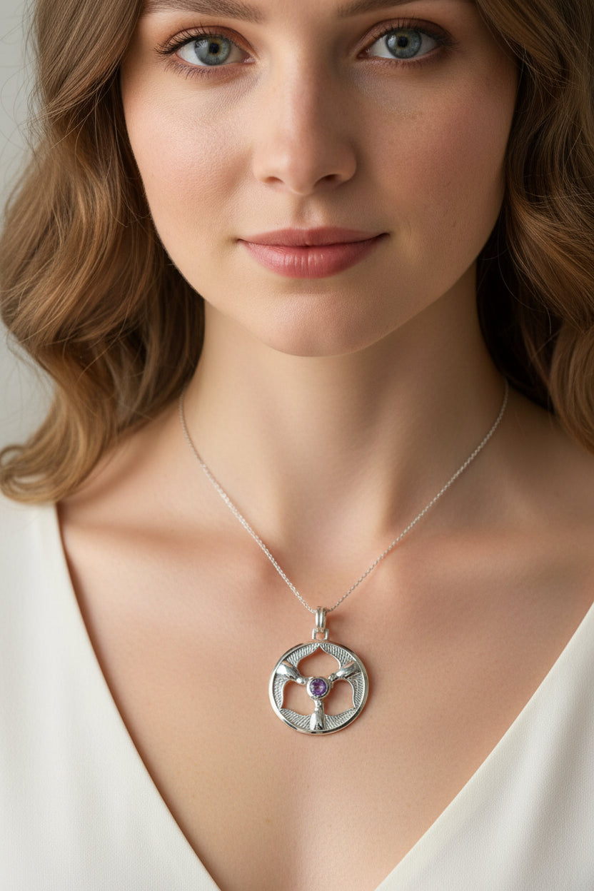 Rhiannon's Three Birds Goddess Necklace