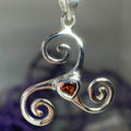 Celtic Spiral Love Necklace - 18 / Amethyst