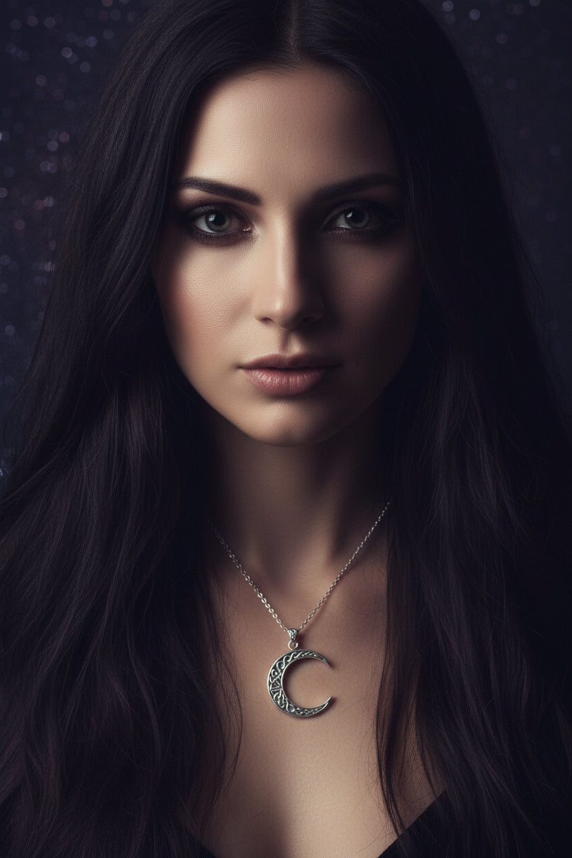 Celtic Knot Moon Necklace