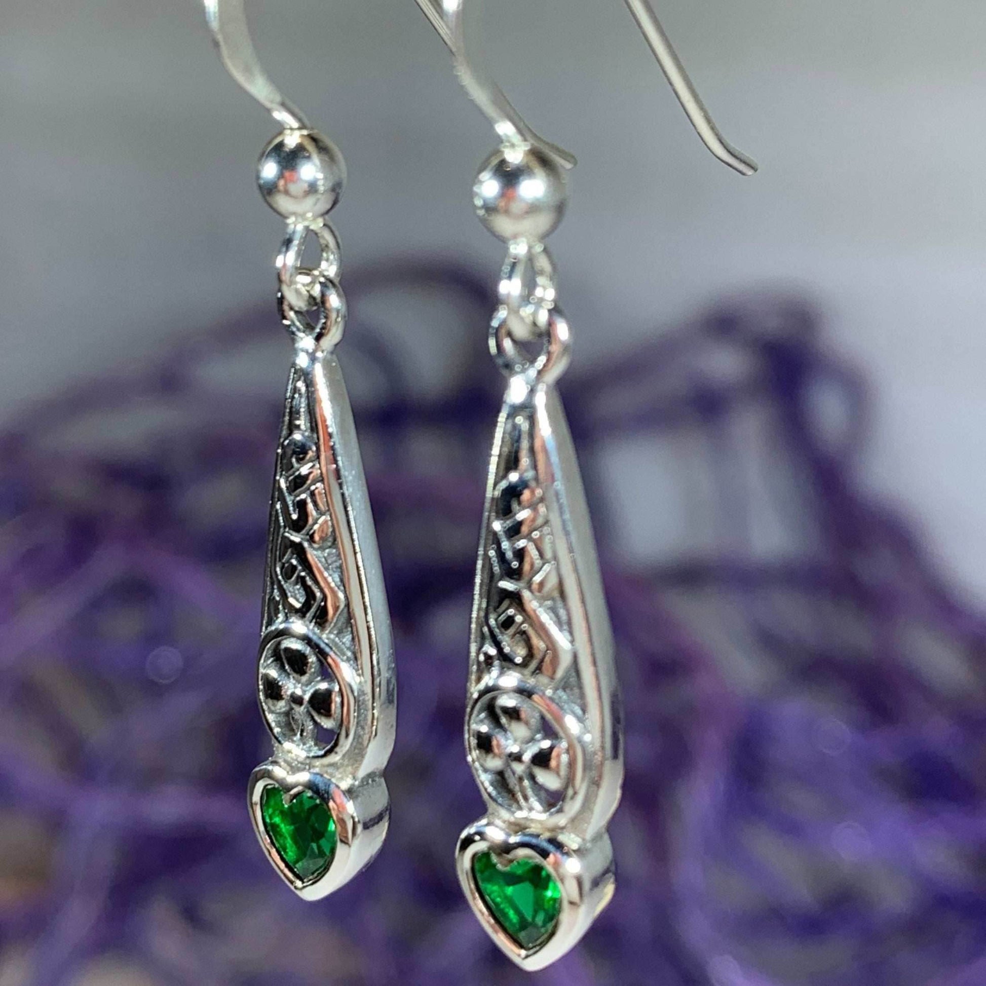 Shamrock Love Earrings - Diamond Zirconia