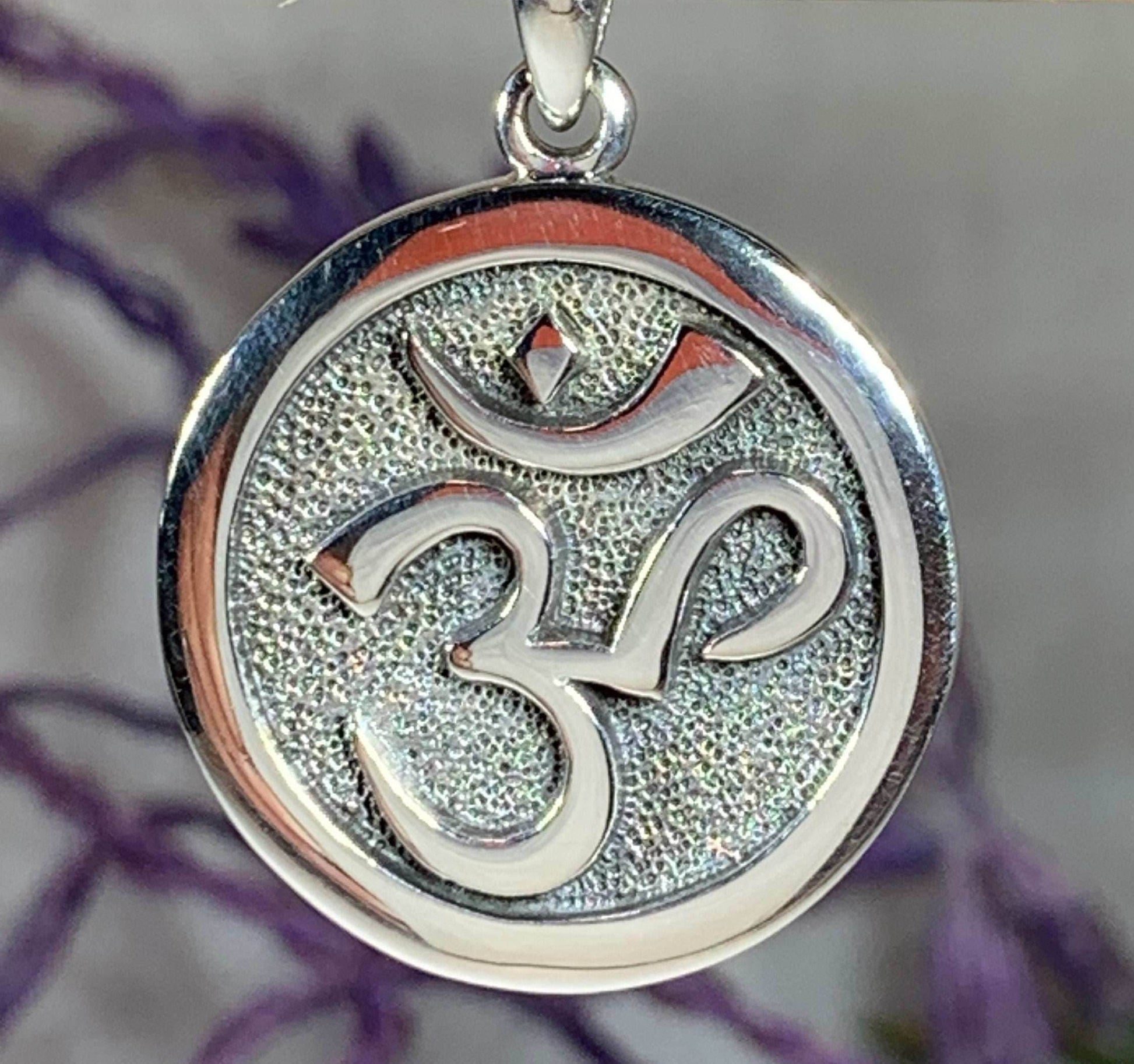 Silver Om Necklace - 