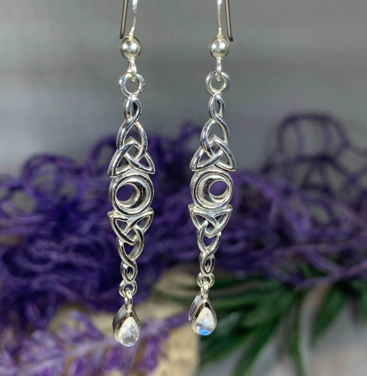 Galette Celtic Moon Earrings - 