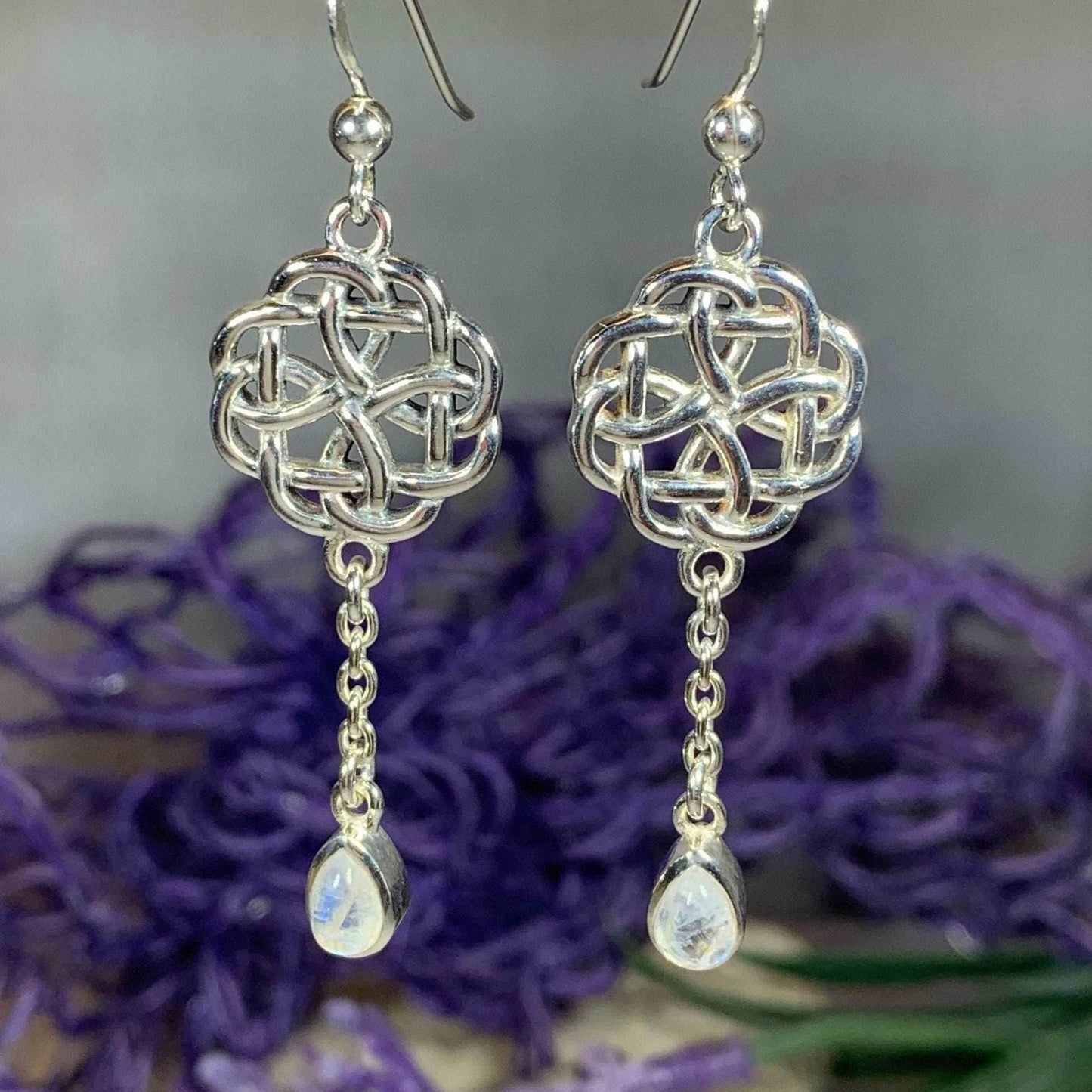 Kate Celtic Knot Earrings - Amethyst