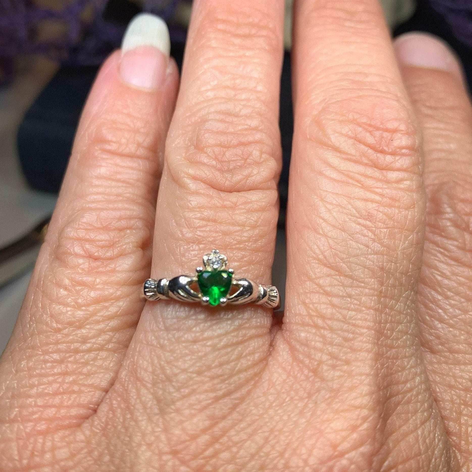 Dalkey Petite Claddagh Ring - 6 / Blue