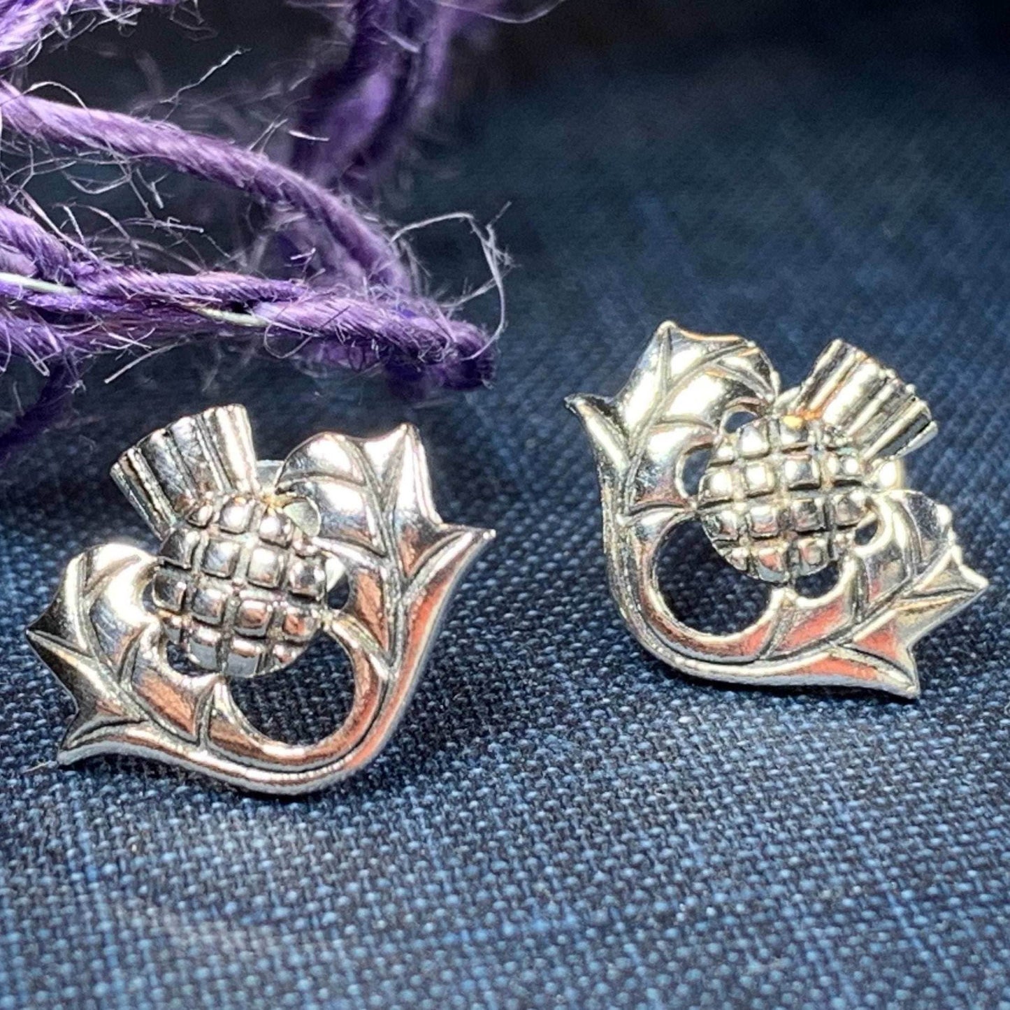 Invergarry Thistle Flower Earrings - 