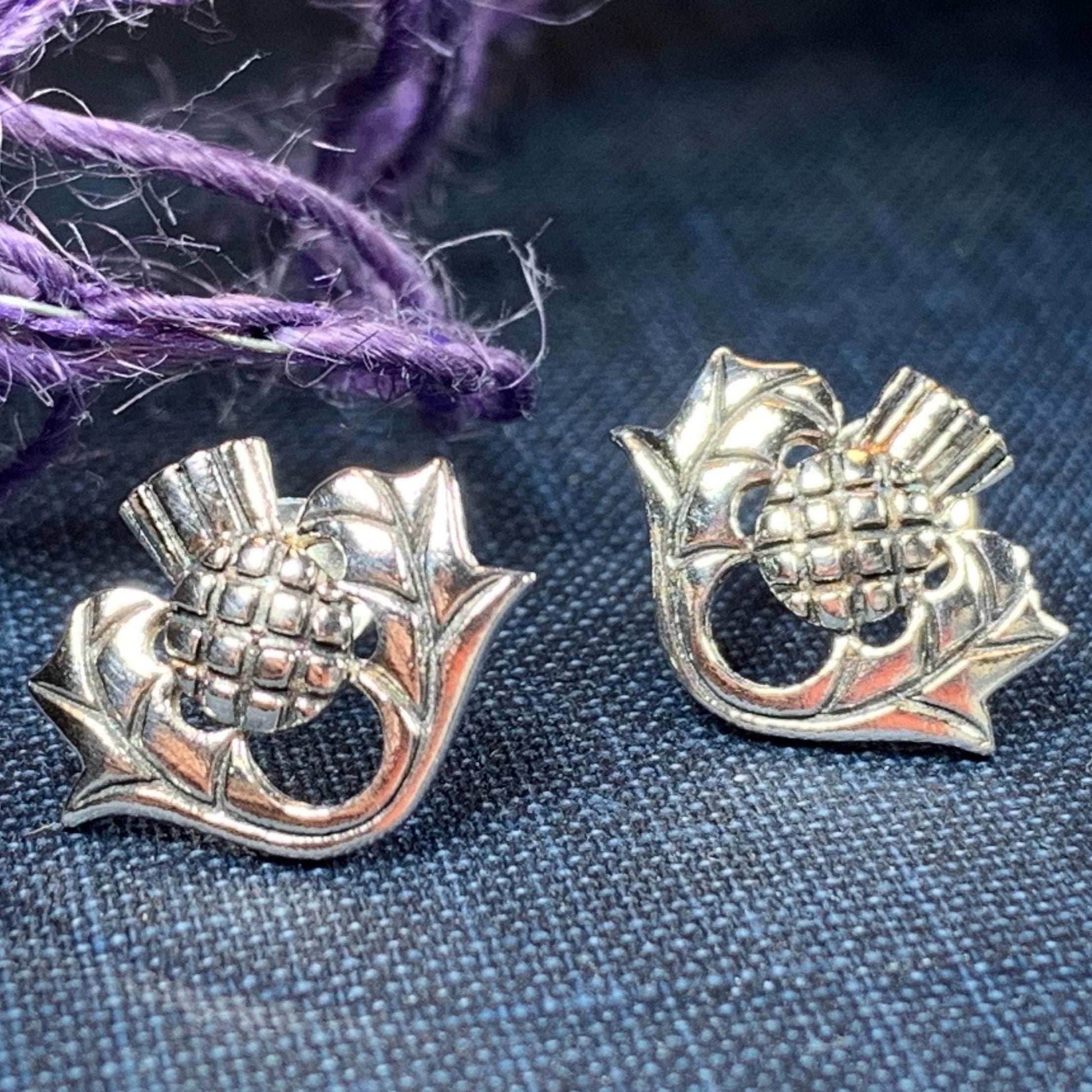 Invergarry Thistle Flower Earrings - 