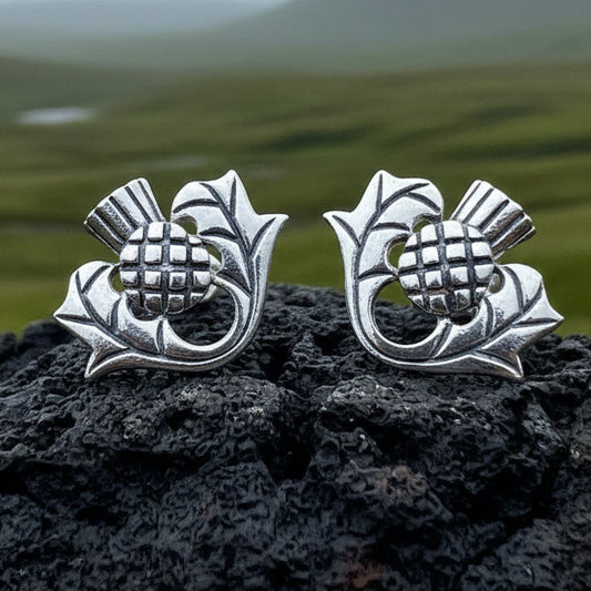 Invergarry Thistle Flower Earrings