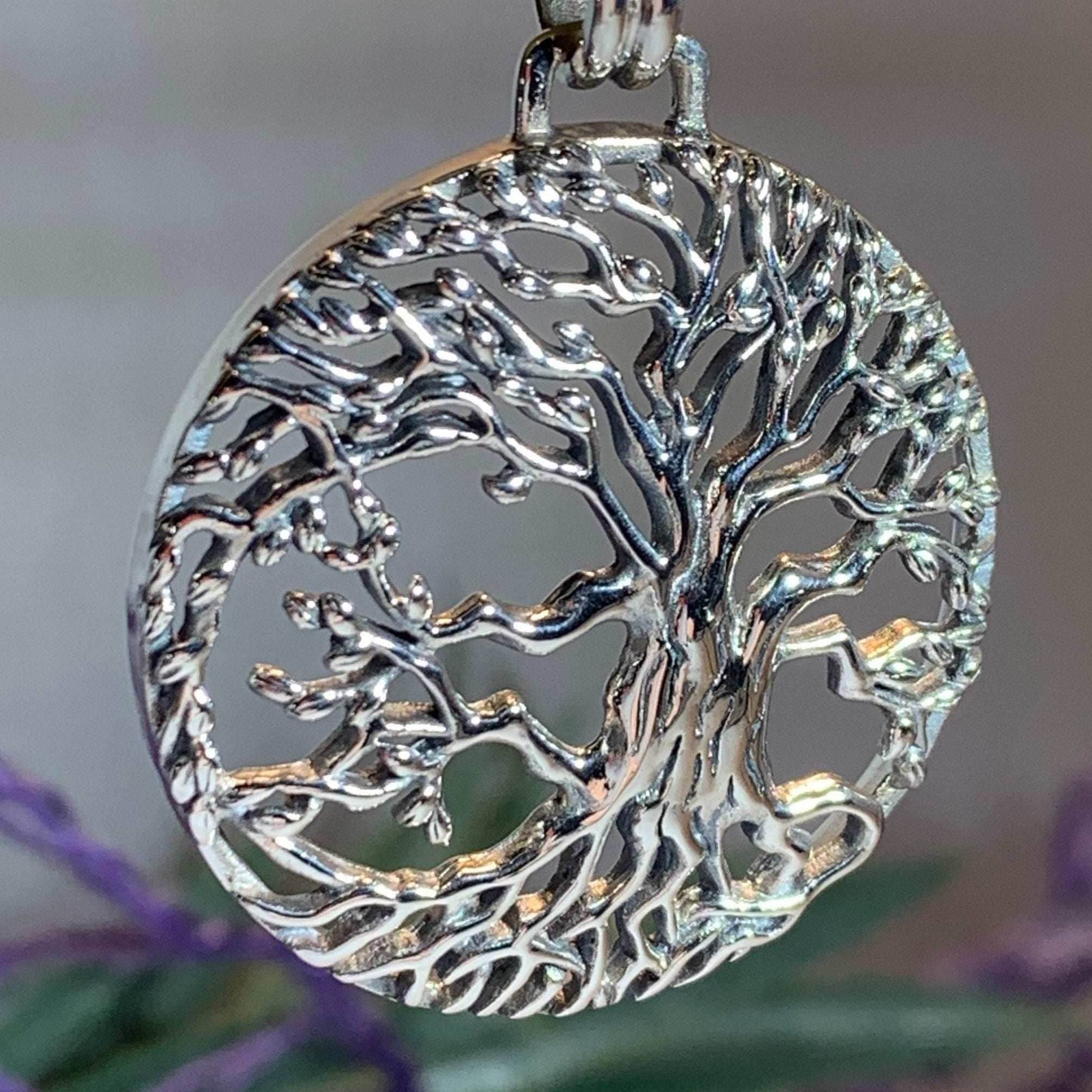 Solstice Tree of Life Silver Necklace - 18