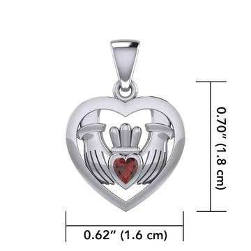 Claddagh Love Necklace - Amethyst