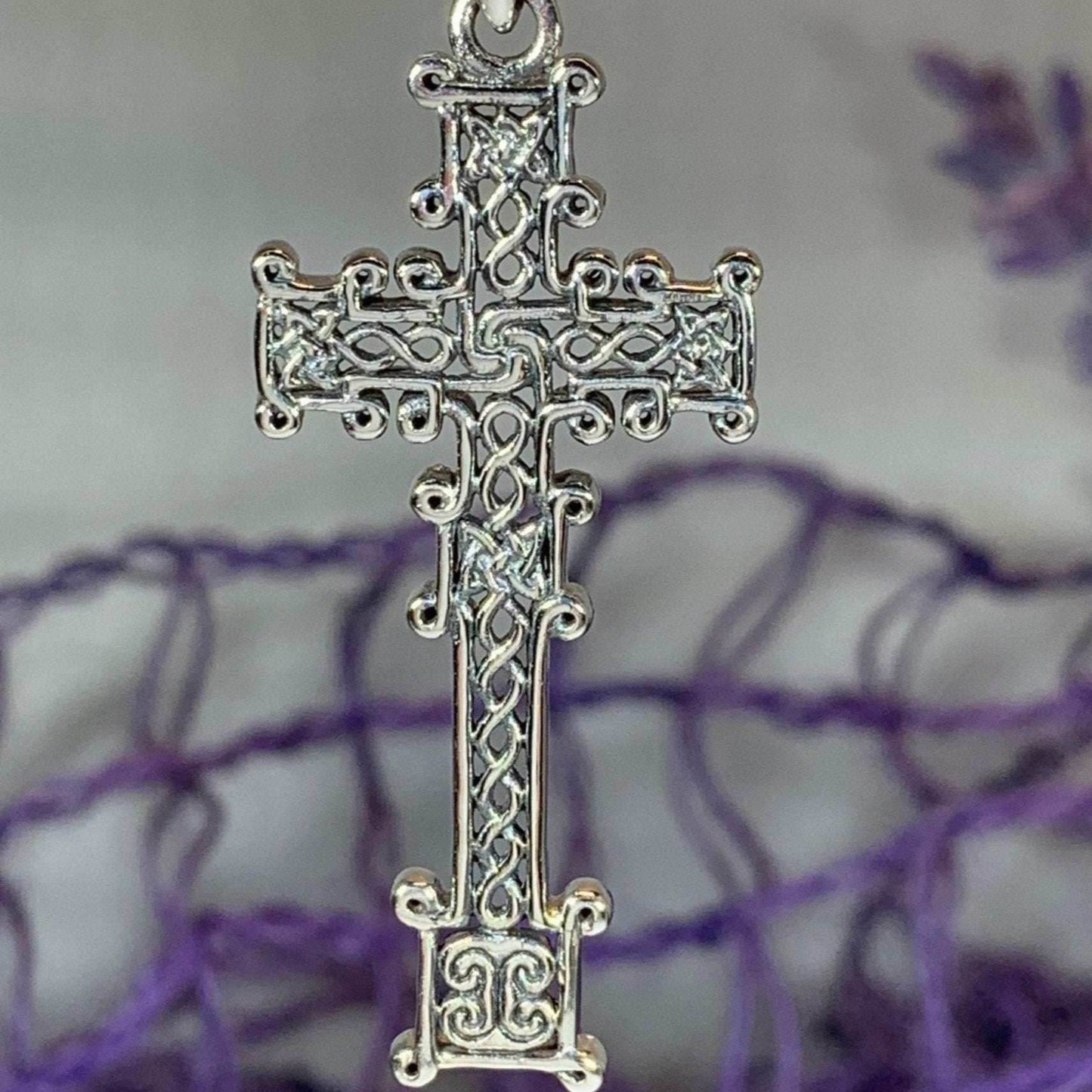 Scottish Skinnet Cross Necklace - 