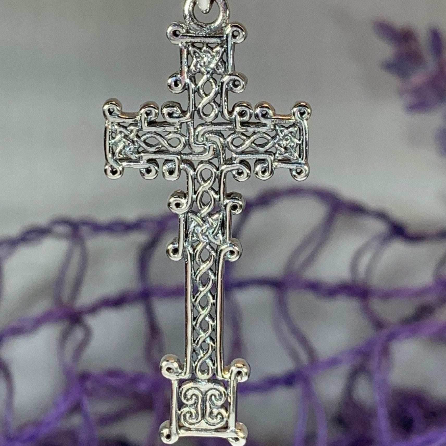 Scottish Skinnet Cross Necklace - 