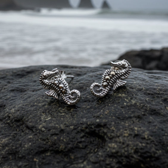 Seahorse Marcasite Earrings