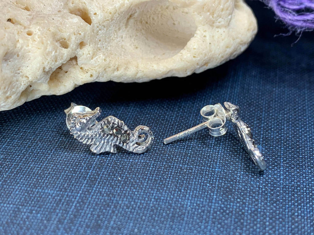 Seahorse Marcasite Earrings - 