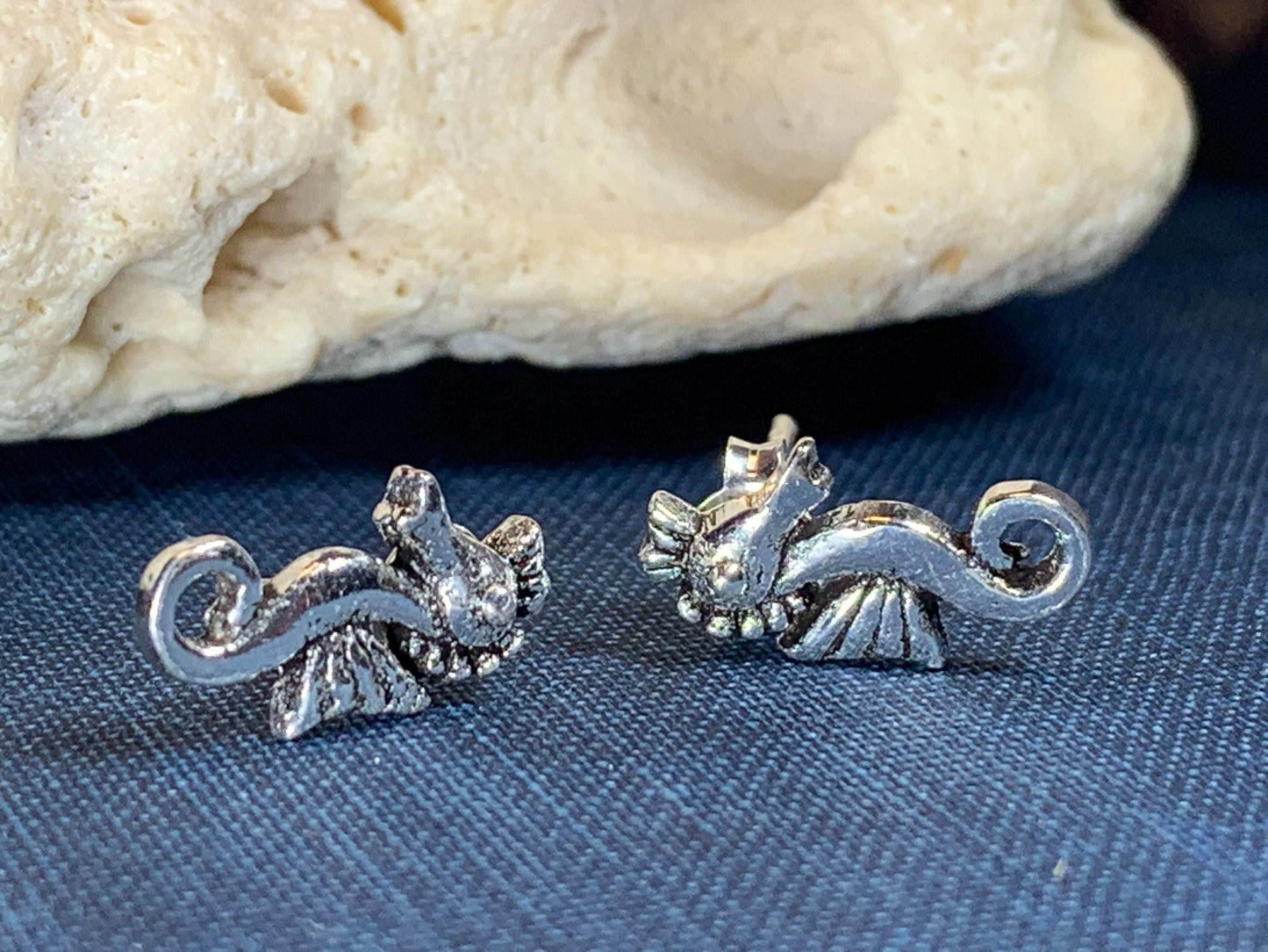 Happy Seahorse Post Earrings - 