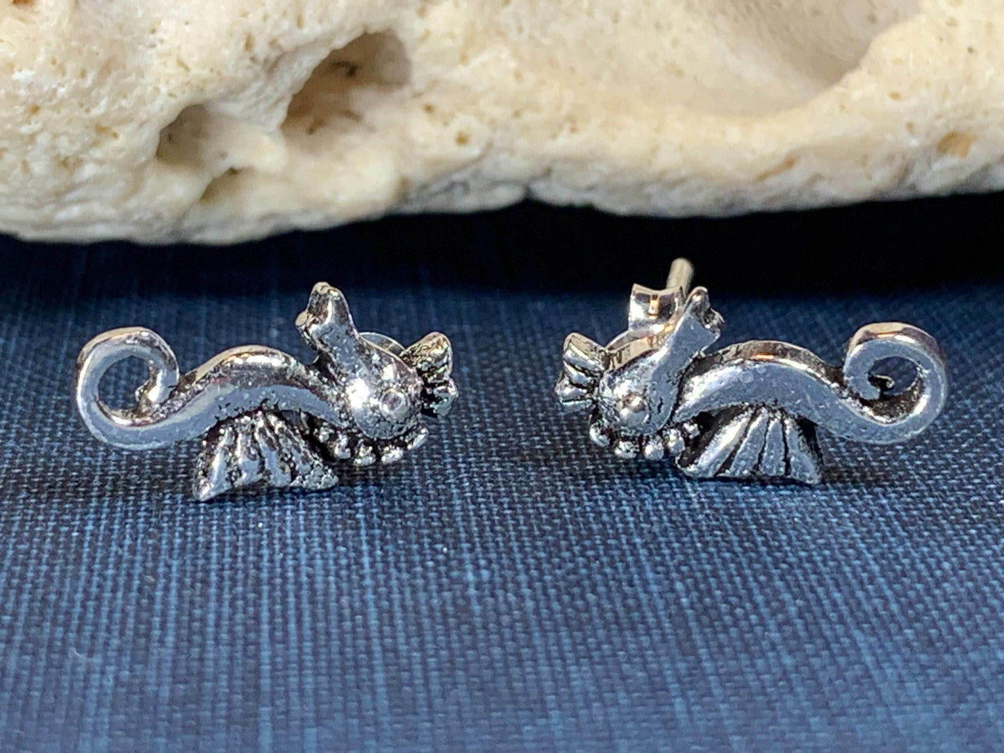 Happy Seahorse Post Earrings - 