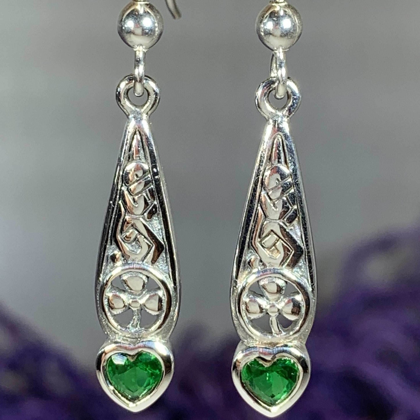Shamrock Love Earrings - Diamond Zirconia