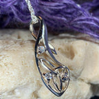 Zirconia Trinity Knot Necklace - 