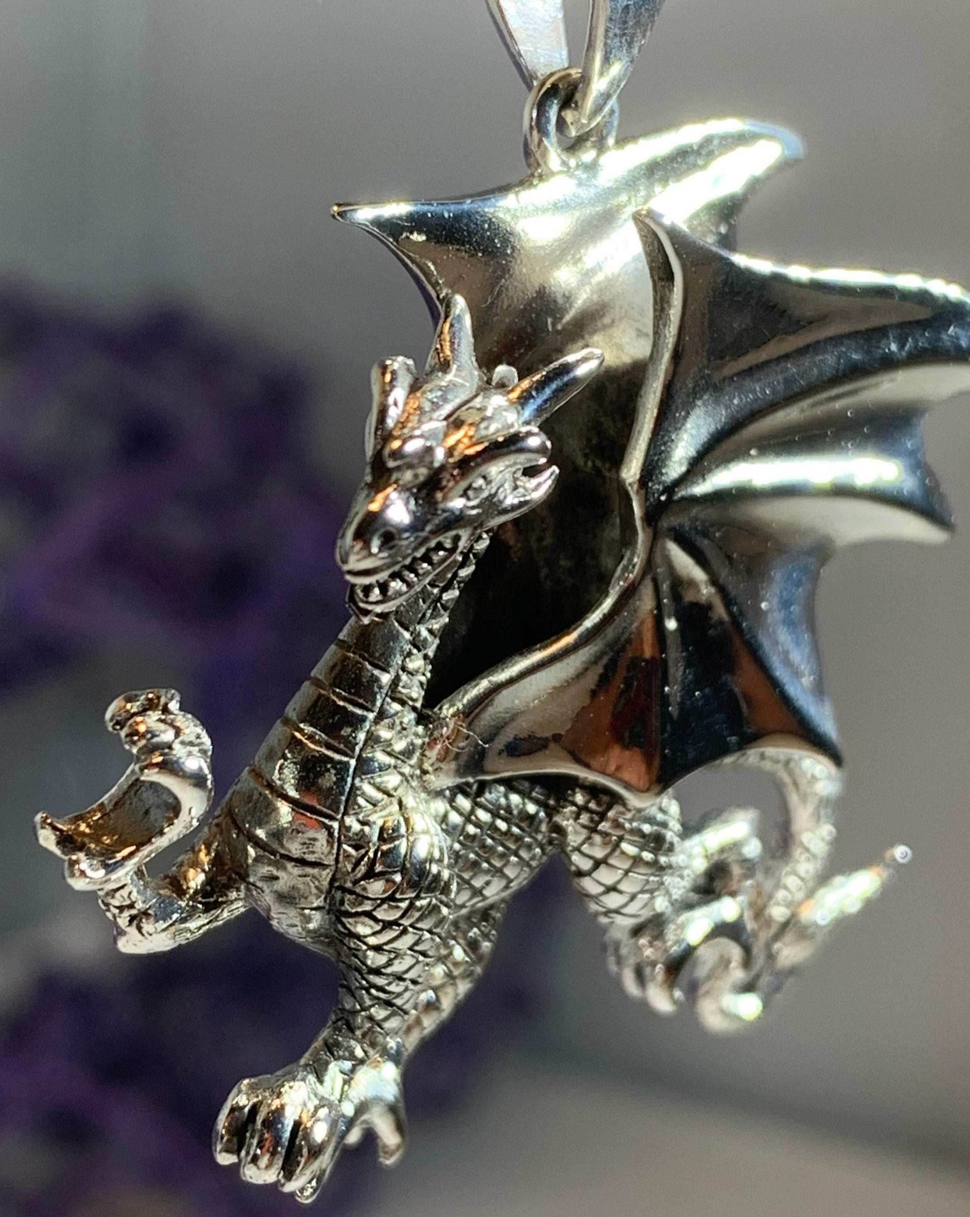 Gothic Dragon Necklace - 18