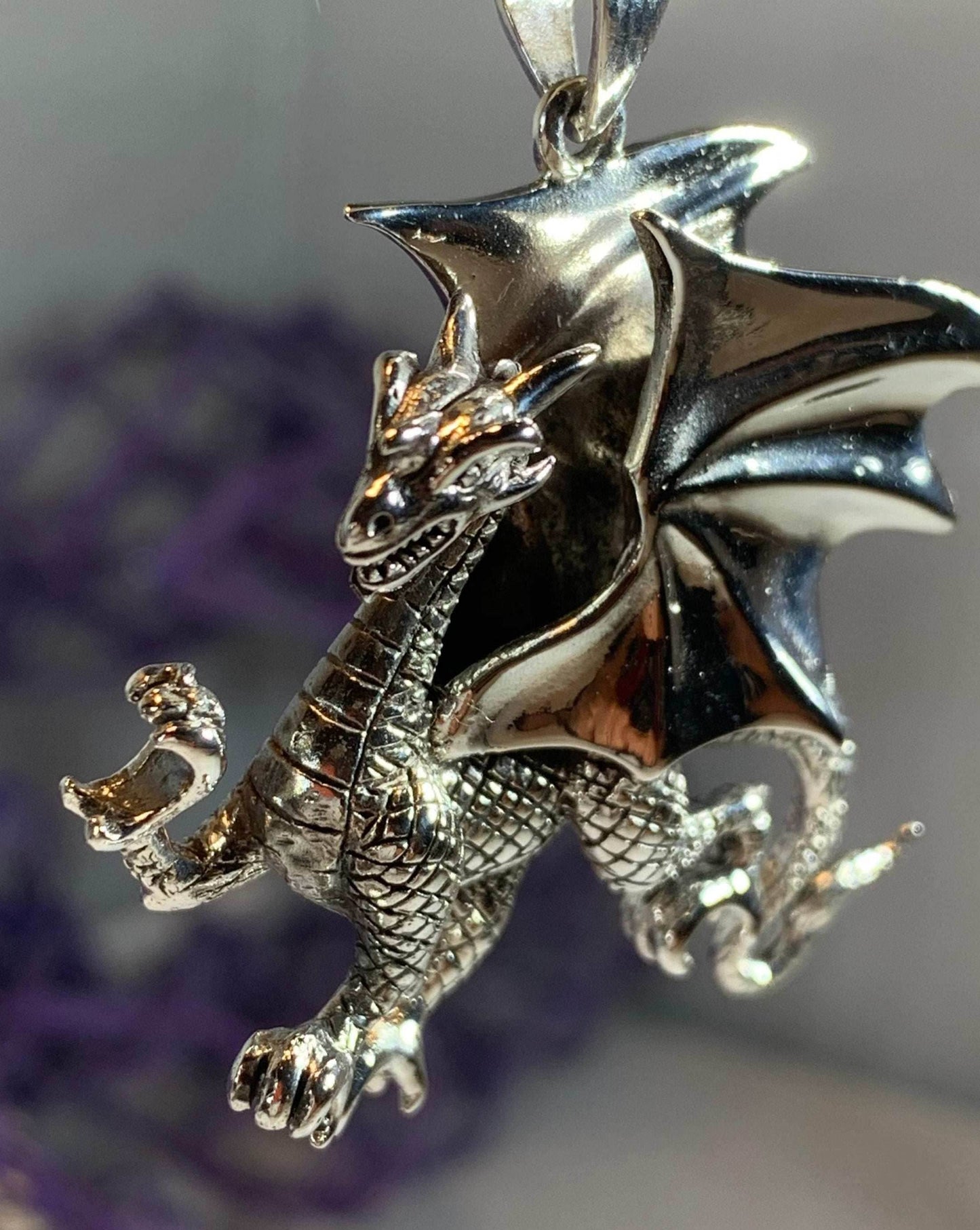 Gothic Dragon Necklace - 18