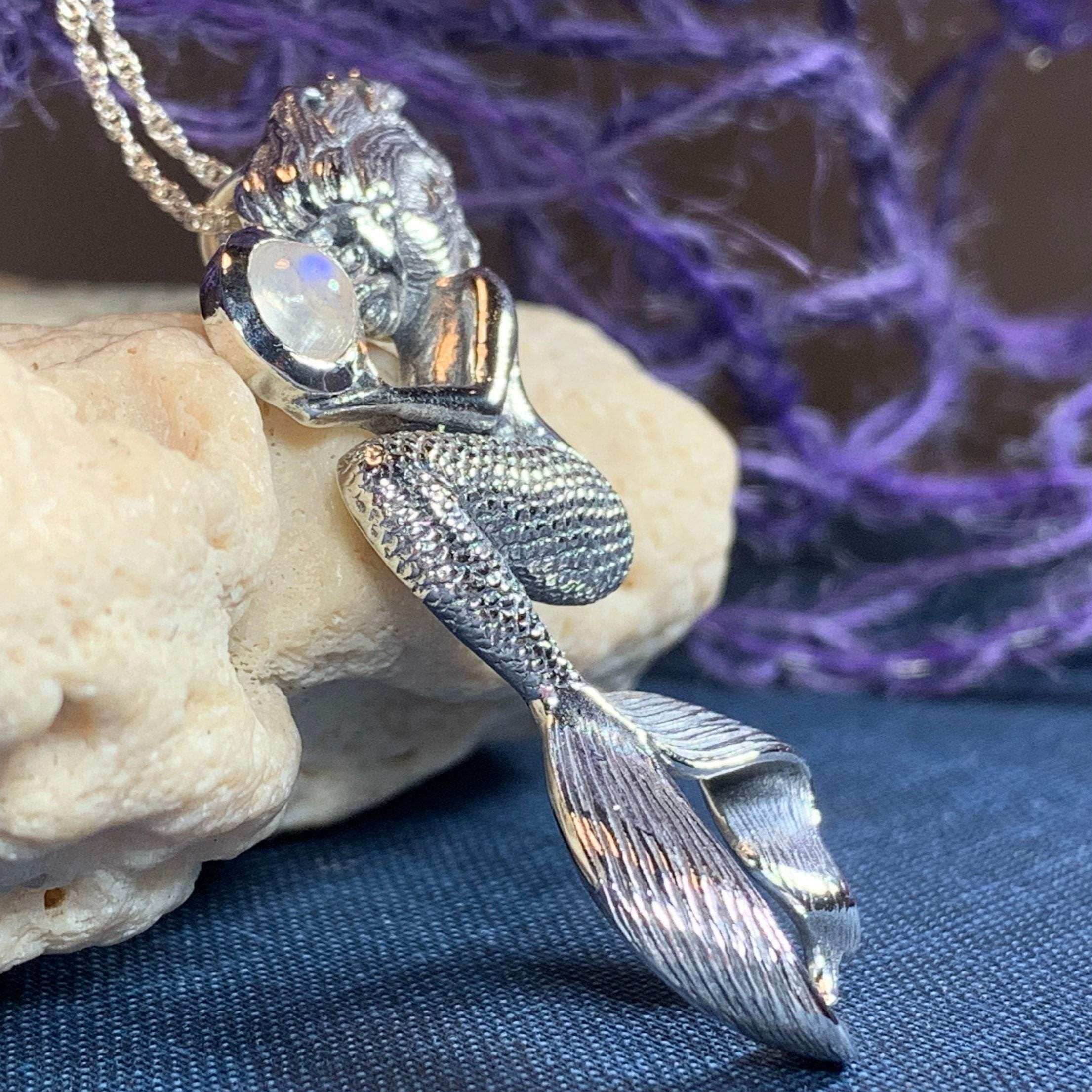 Moonstone Mermaid Necklace - 