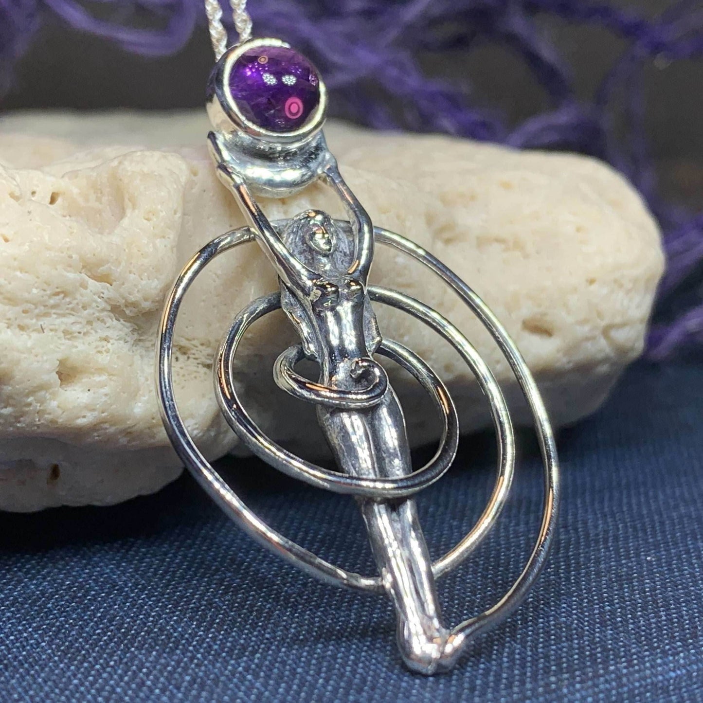 Danu Spiral Necklace - Amethyst