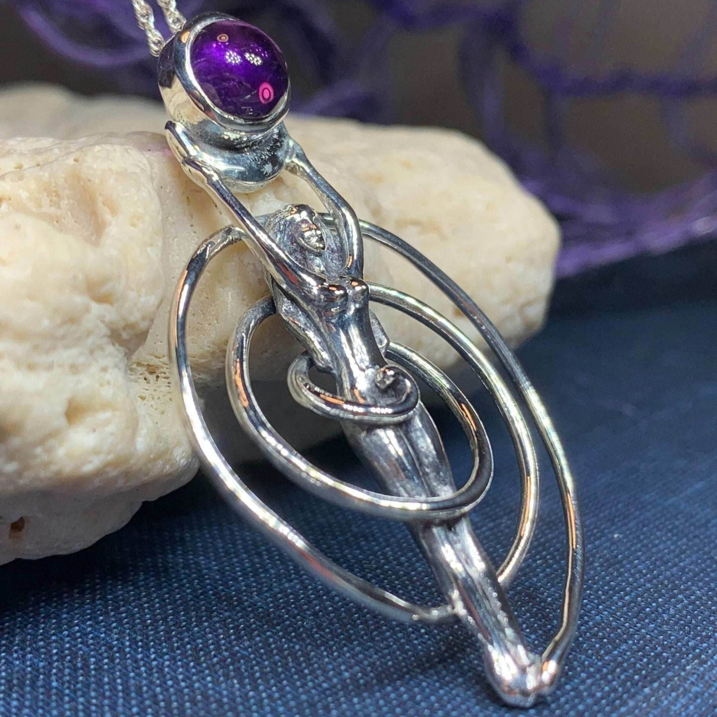 Danu Spiral Necklace - Amethyst