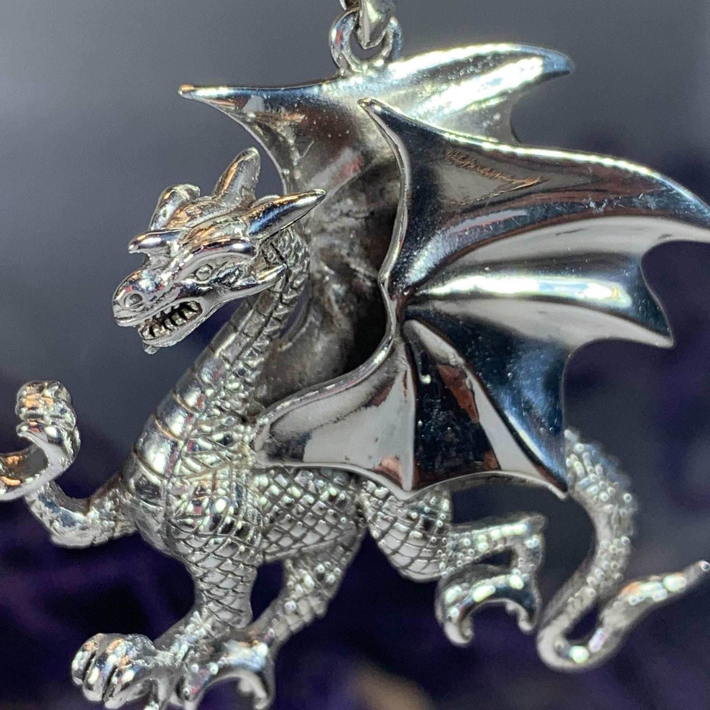 Gothic Dragon Necklace - 18