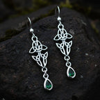 Artisan Long Trinity Knot Earrings