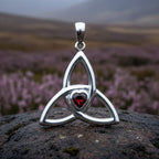 McKenna Trinity Knot Heart Necklace