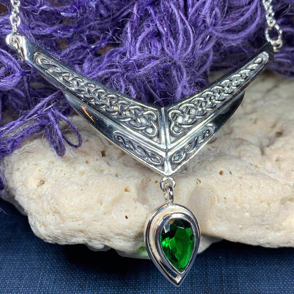 Celtic Chevron Necklace - Amethyst