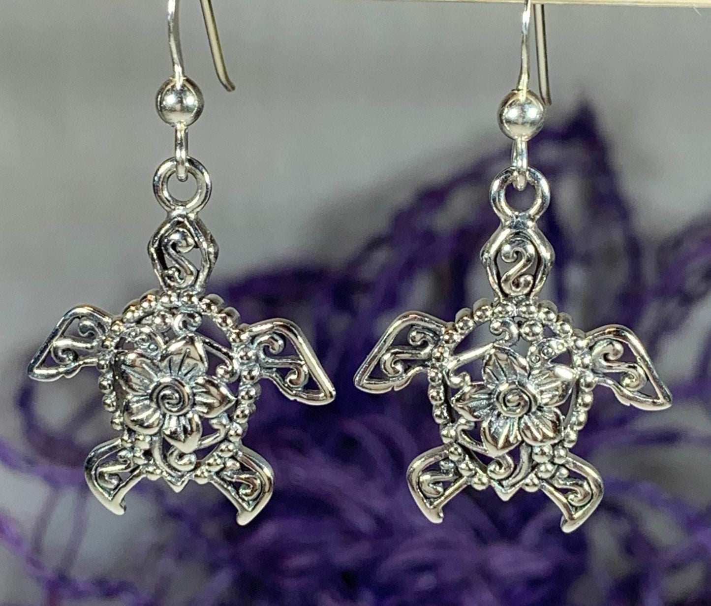 Blooming Turtle Earrings - 