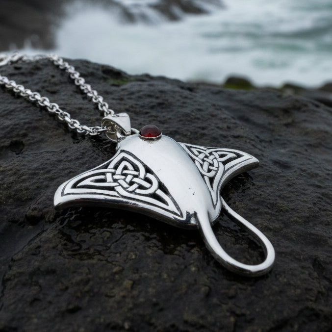 Celtic Manta Ray Necklace