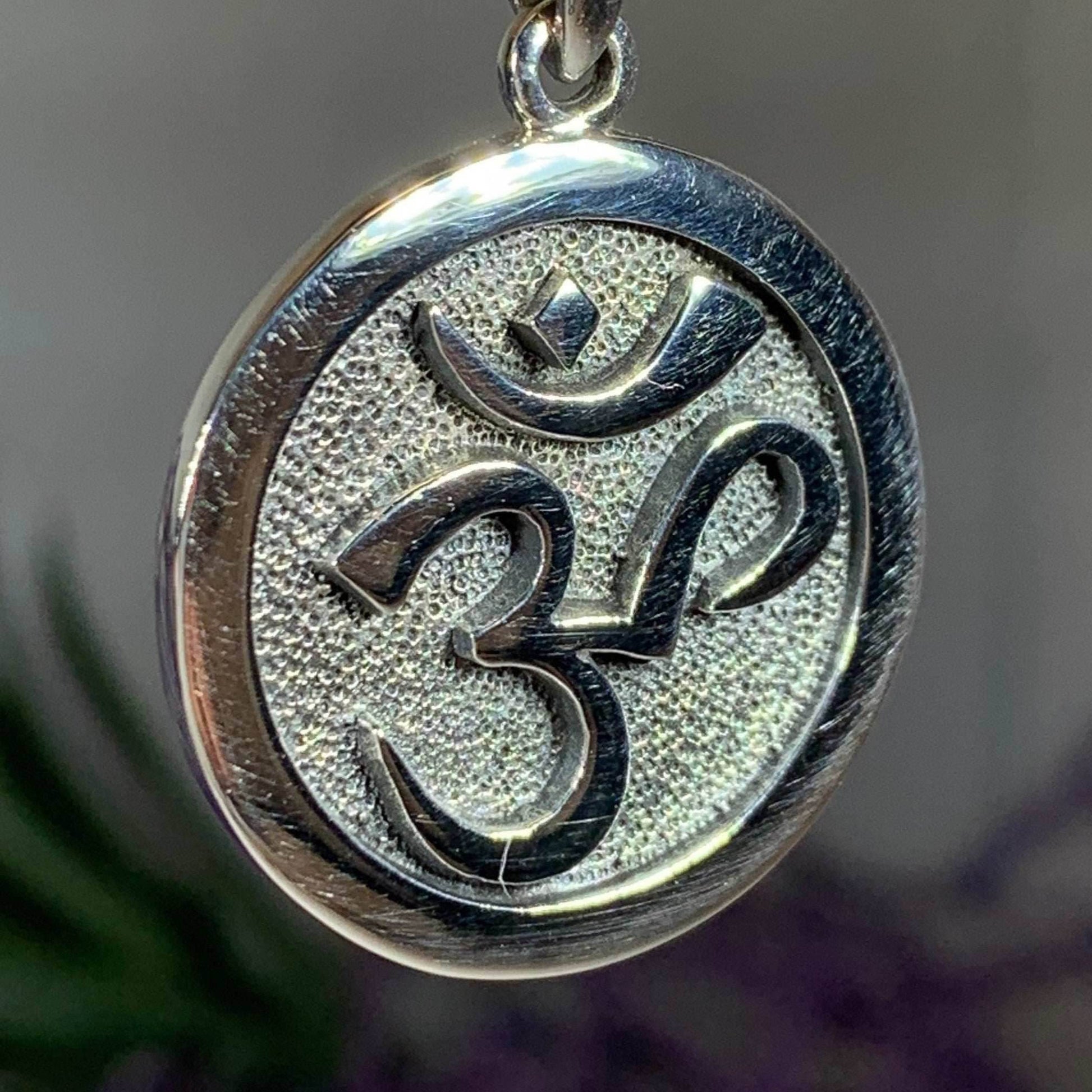 Silver Om Necklace - 