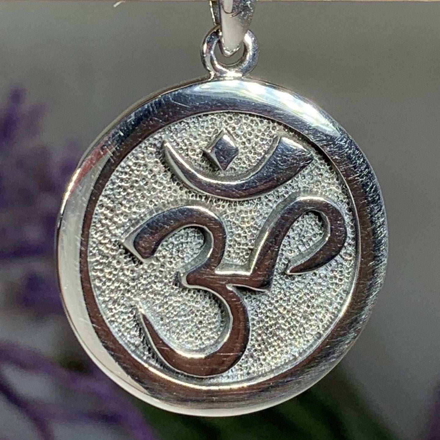 Silver Om Necklace - 
