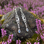Galette Celtic Moon Earrings
