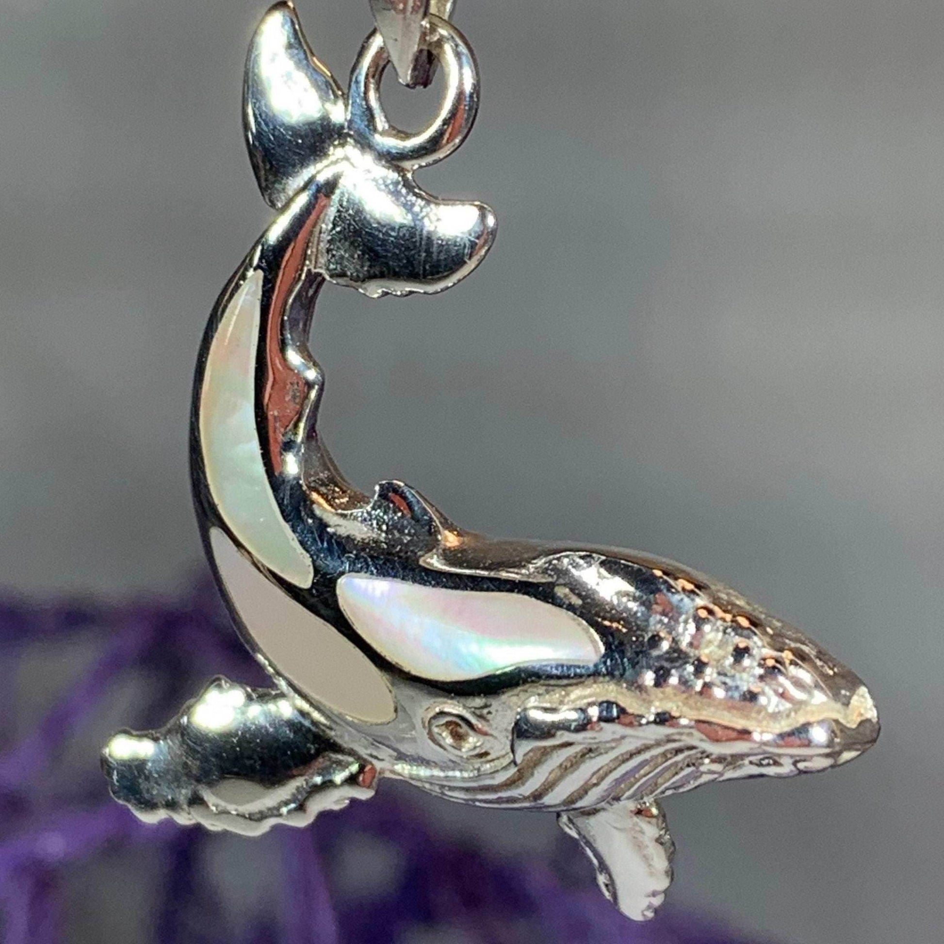 Whale Necklace - mother of pearl