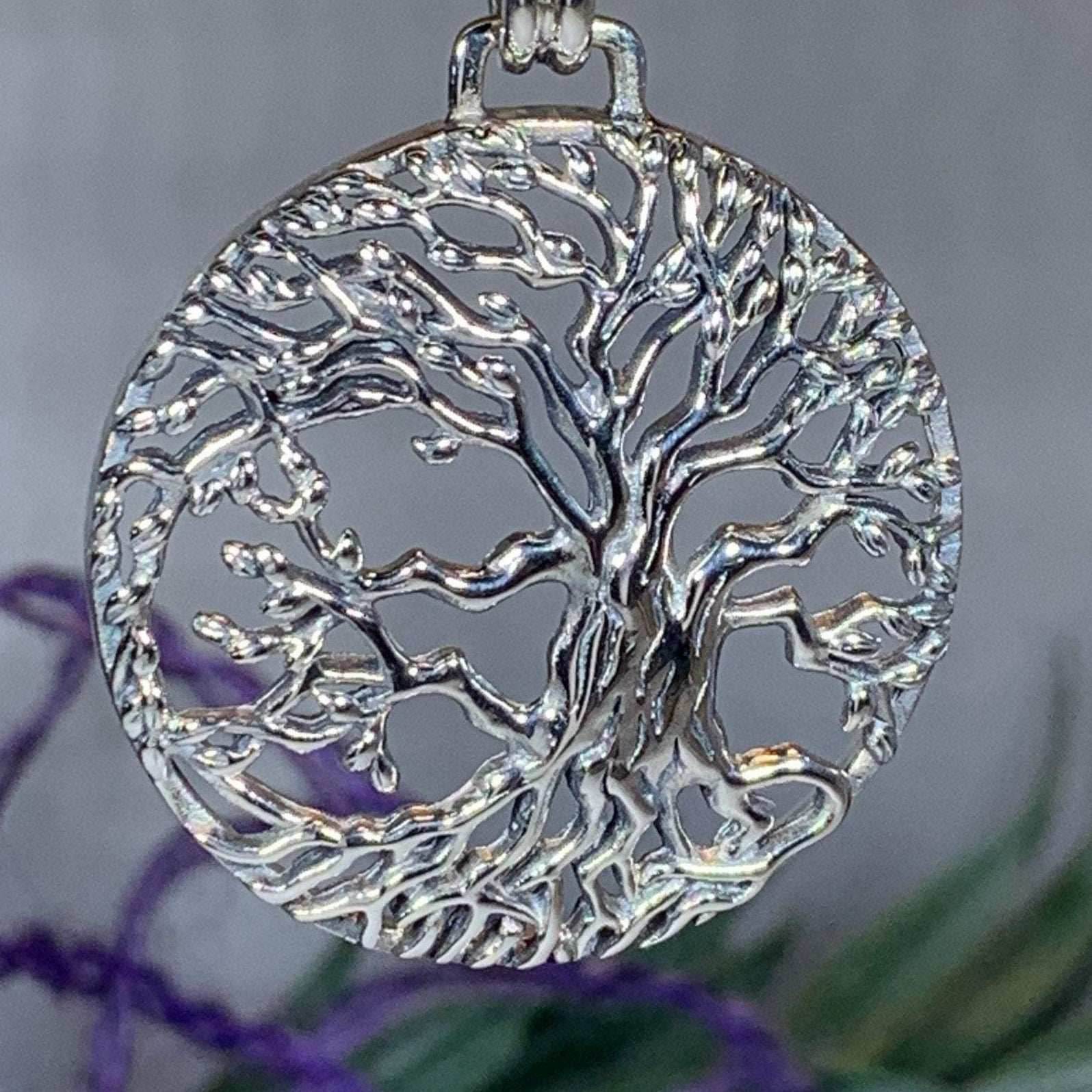 Solstice Tree of Life Silver Necklace - 18