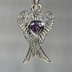 Angel Wings Love Necklace - Amethyst