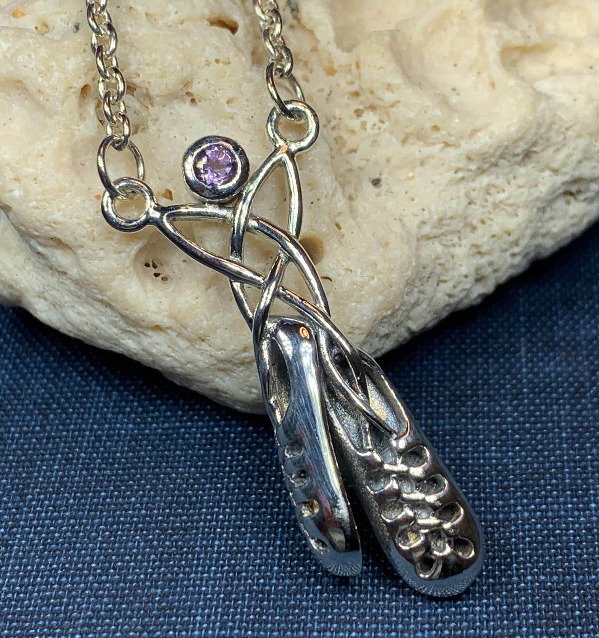 Kassidy Irish Dance Shoes Necklace - Amethyst