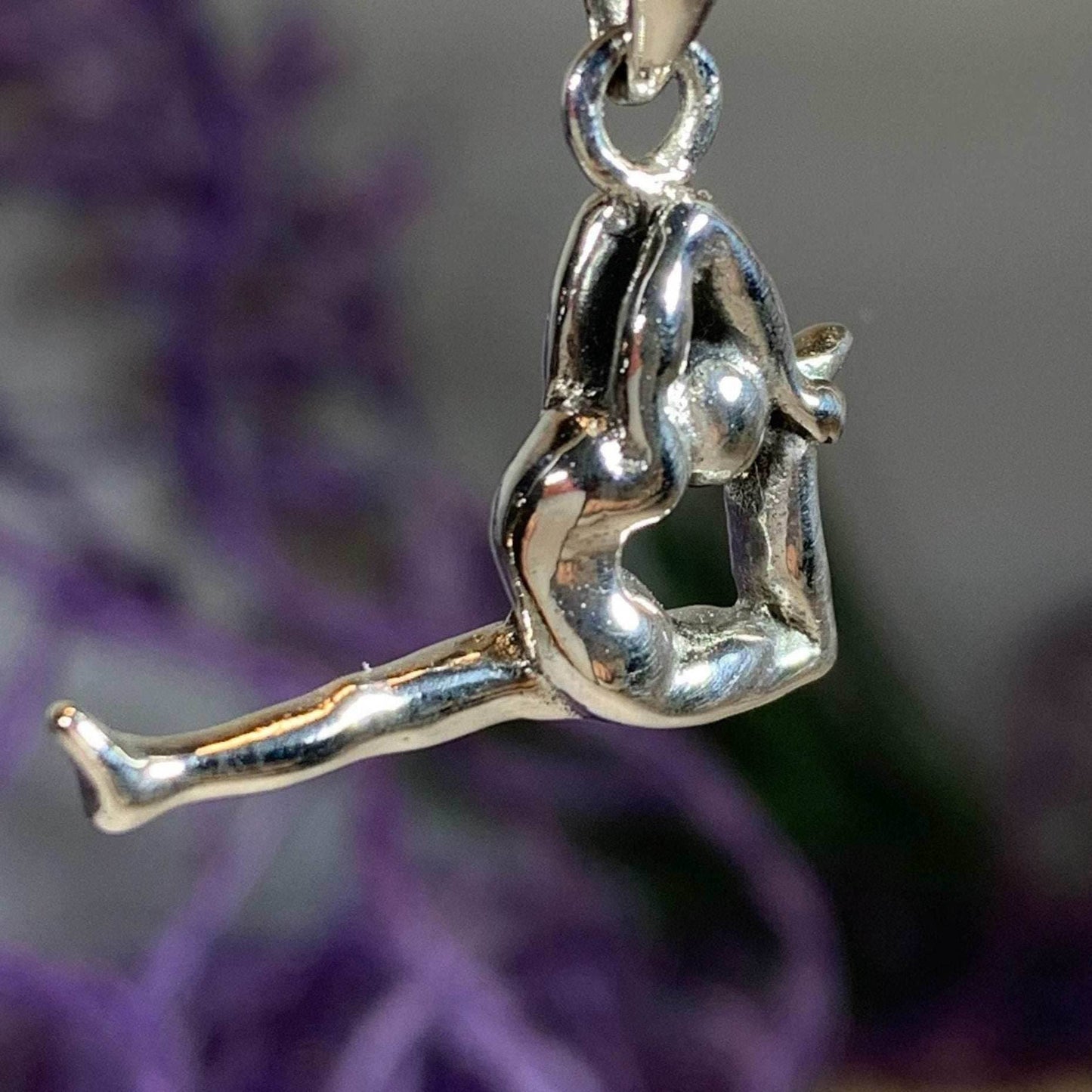 Silver Yoga Pose Necklace - 