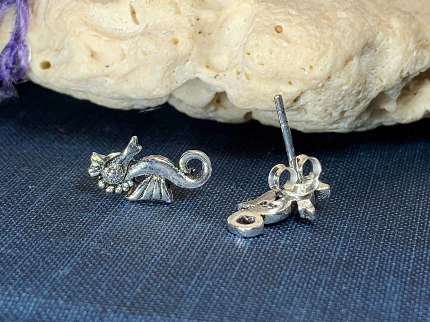 Happy Seahorse Post Earrings - 