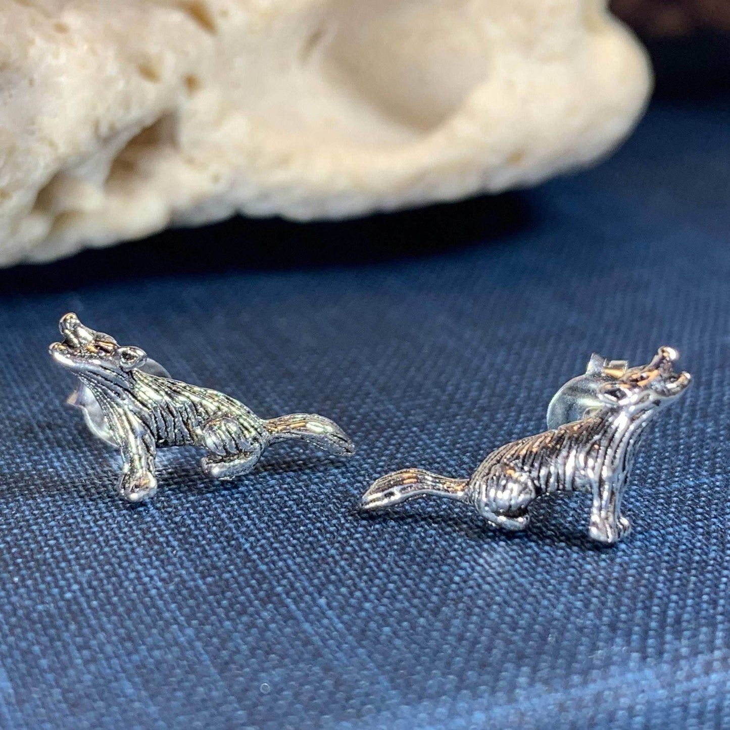 Howling Wolf Earrings - 