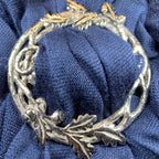 Pewter Oak Leaf & Acorn Scarf Ring - 