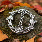 Pewter Oak Leaf & Acorn Scarf Ring