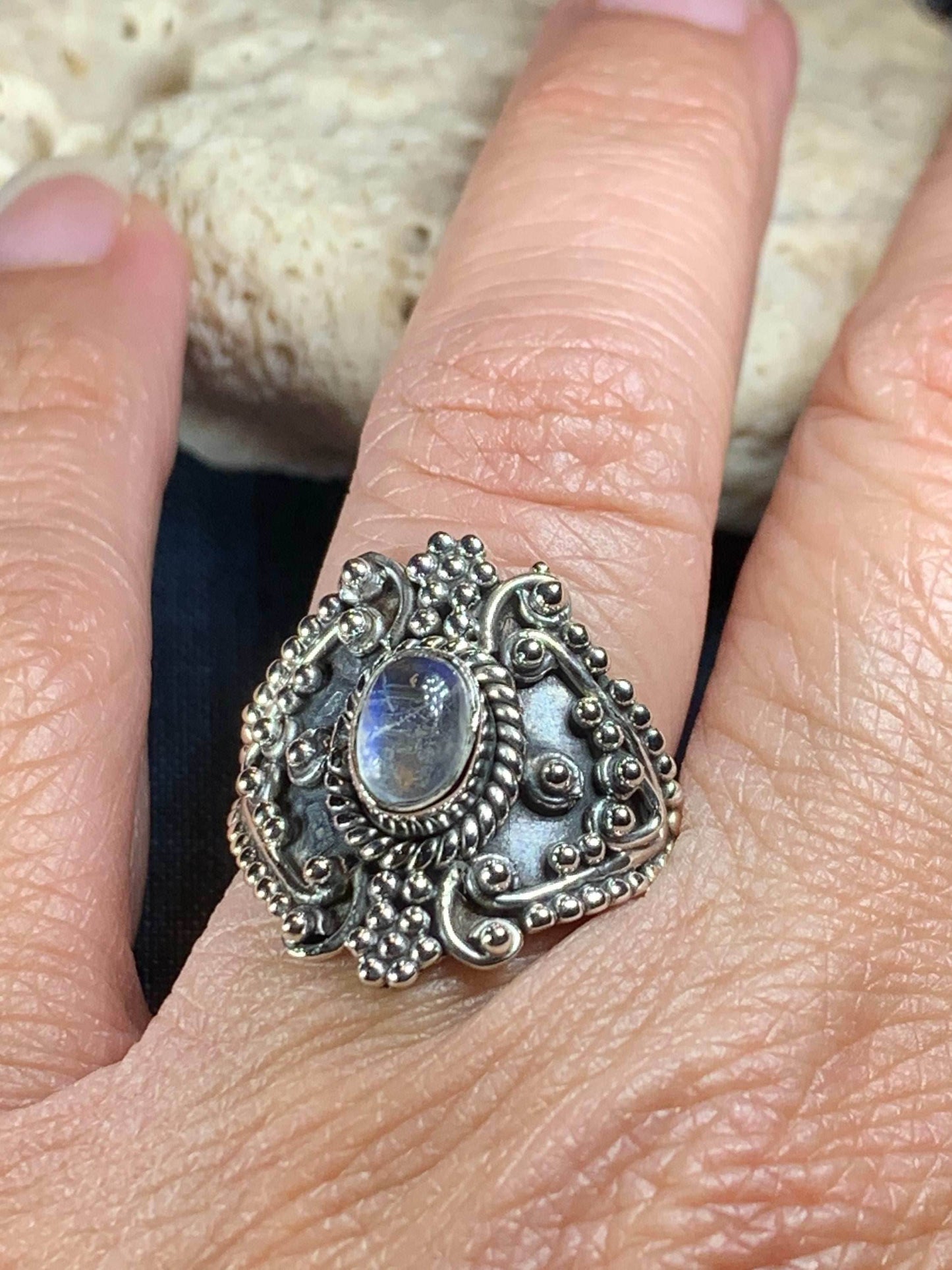 Jannon Celtic Moonstone Ring - 7