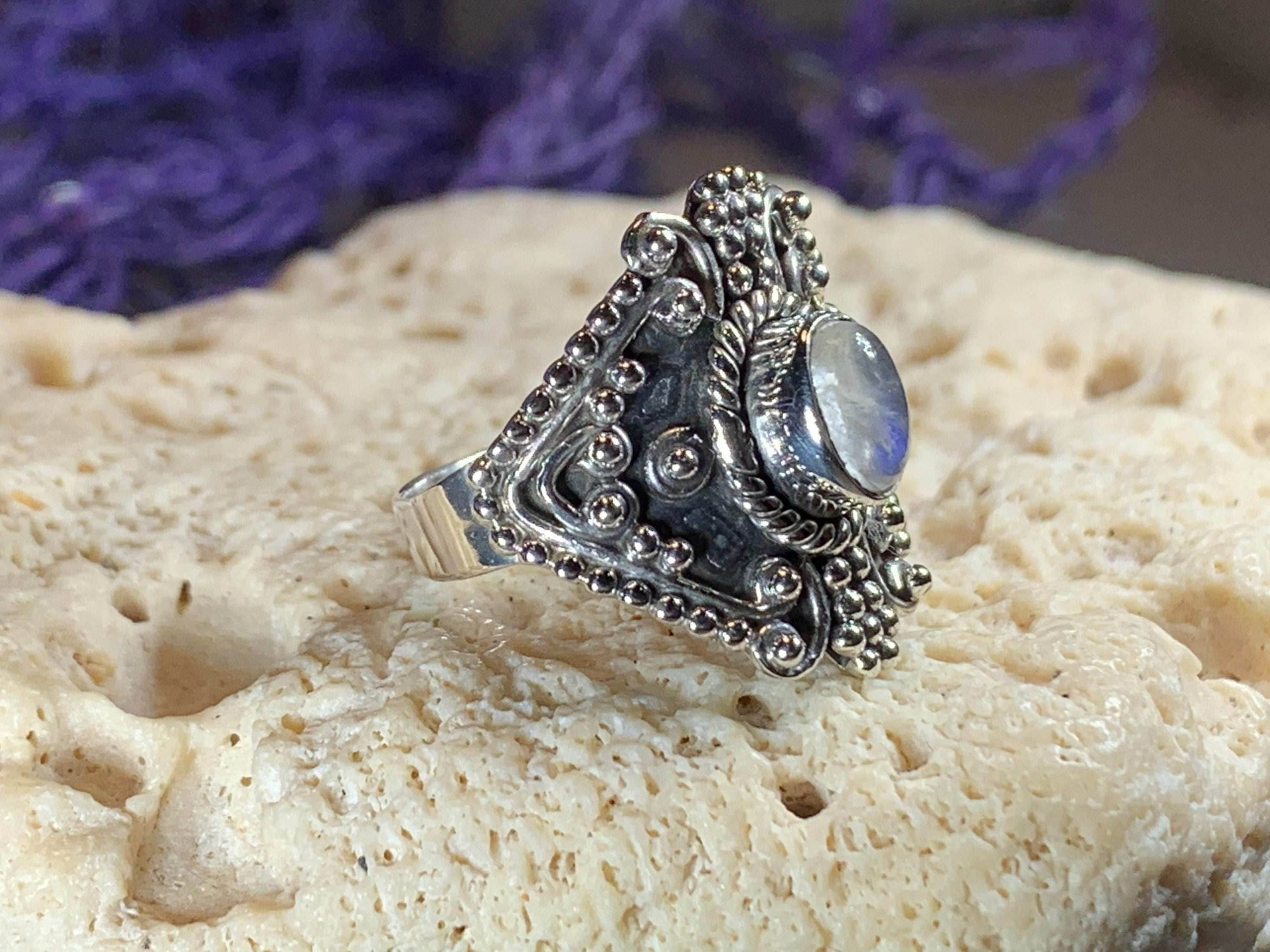 Jannon Celtic Moonstone Ring - 7