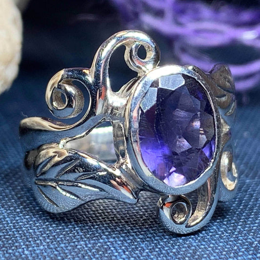 Duvessa Celtic Filigree Ring - 6 / Blue Iolite