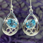 Blue Topaz Celtic Earrings