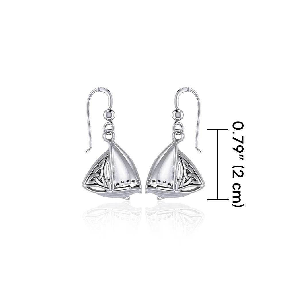 Celtic Sailboat Earrings - 